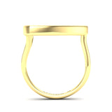 14K Yellow Gold Modern Geometric Fancy Diamond Band Ring - Abtin & Company 