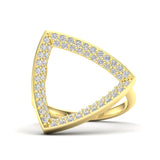14K Yellow Gold Modern Geometric Fancy Diamond Band Ring - Abtin & Company 