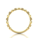 14K Gold Round Three Quarter Way Eternity Multi Set Lab Grown Diamond Wedding Band Ring - Abtin & Company 