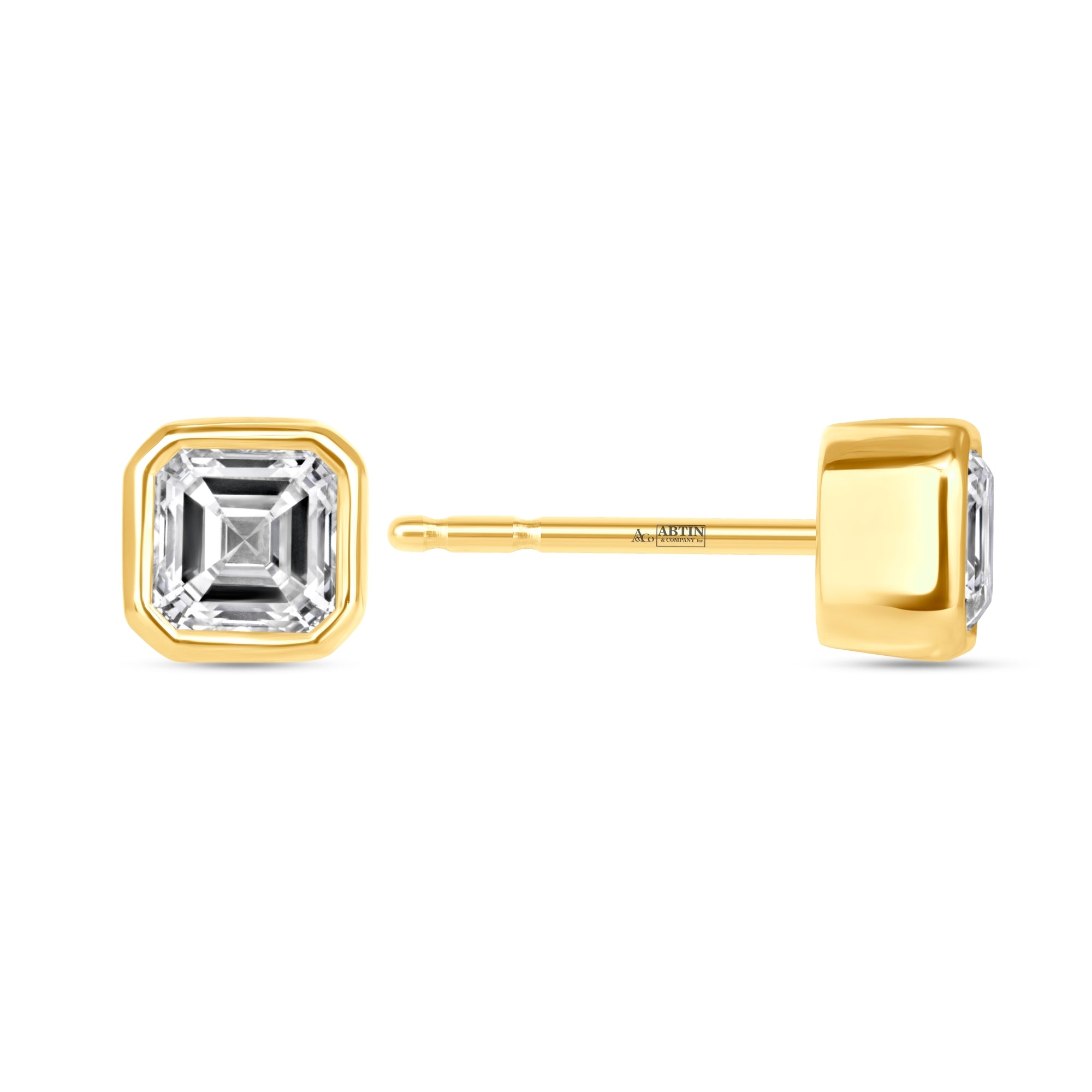 Asscher Célina Bezel Studs