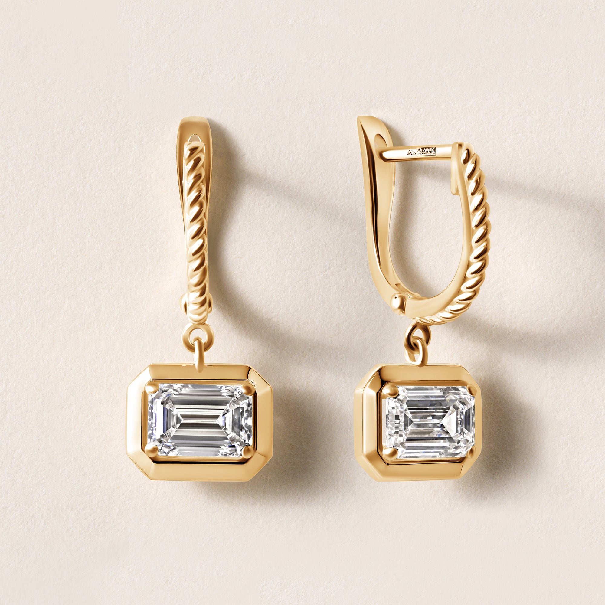 Riviera Emerald Cut Drop Earrings