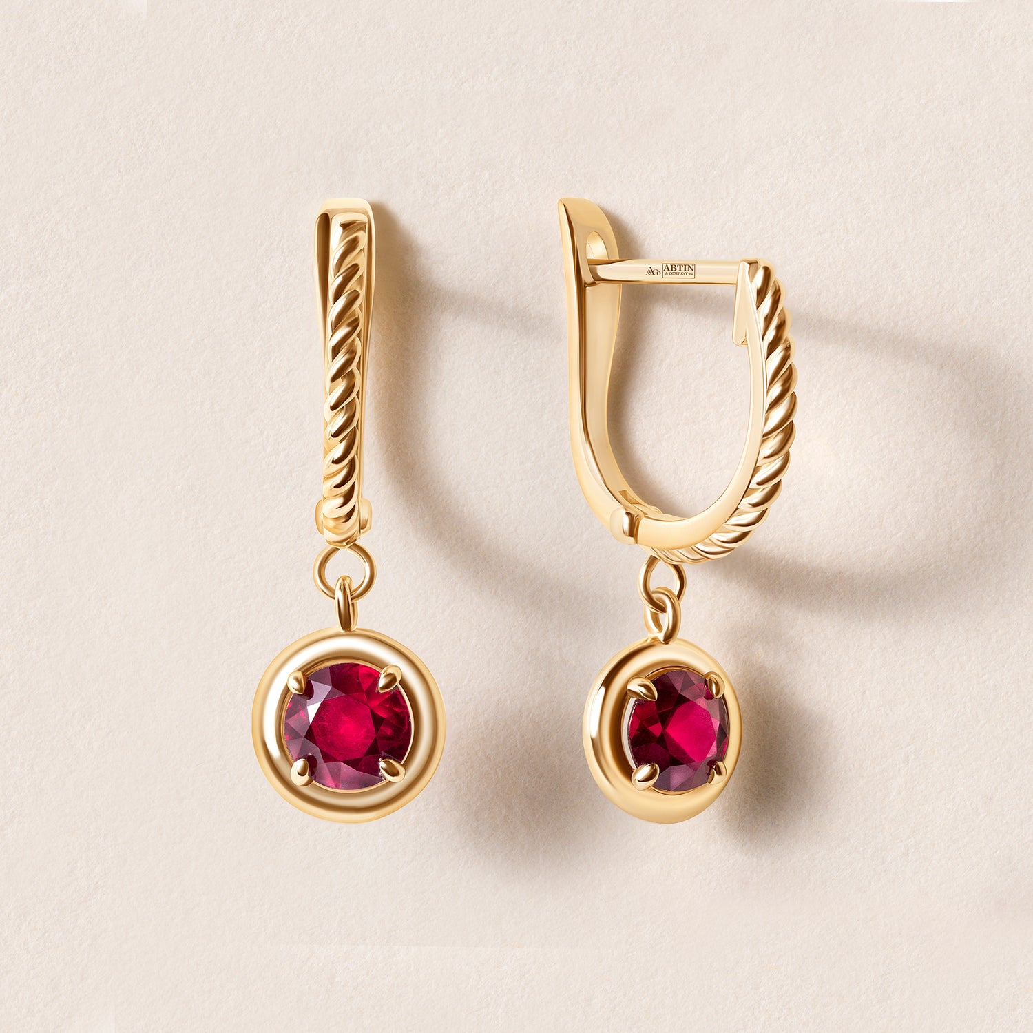 Riviera Ruby Twist Earrings