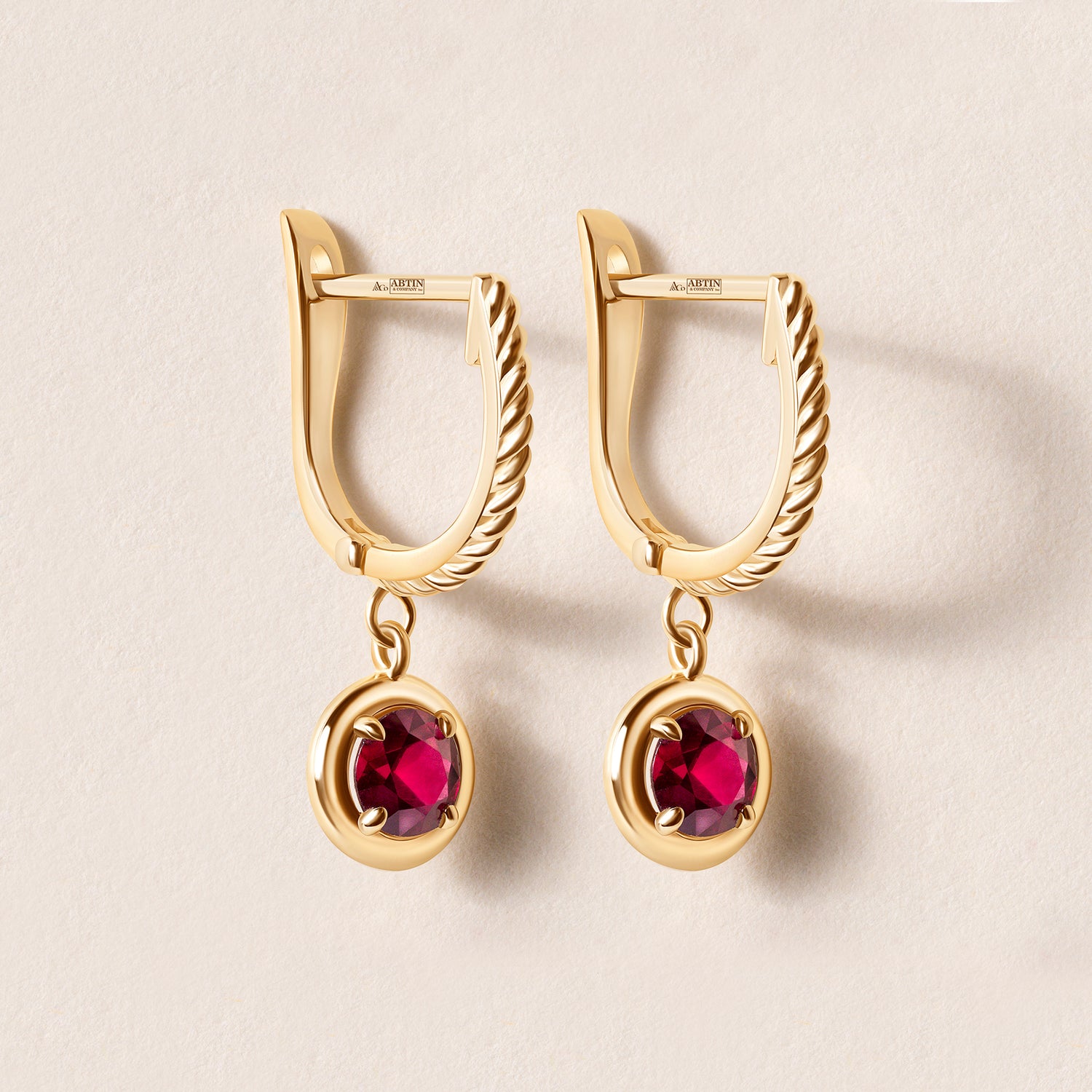 Riviera Ruby Twist Earrings