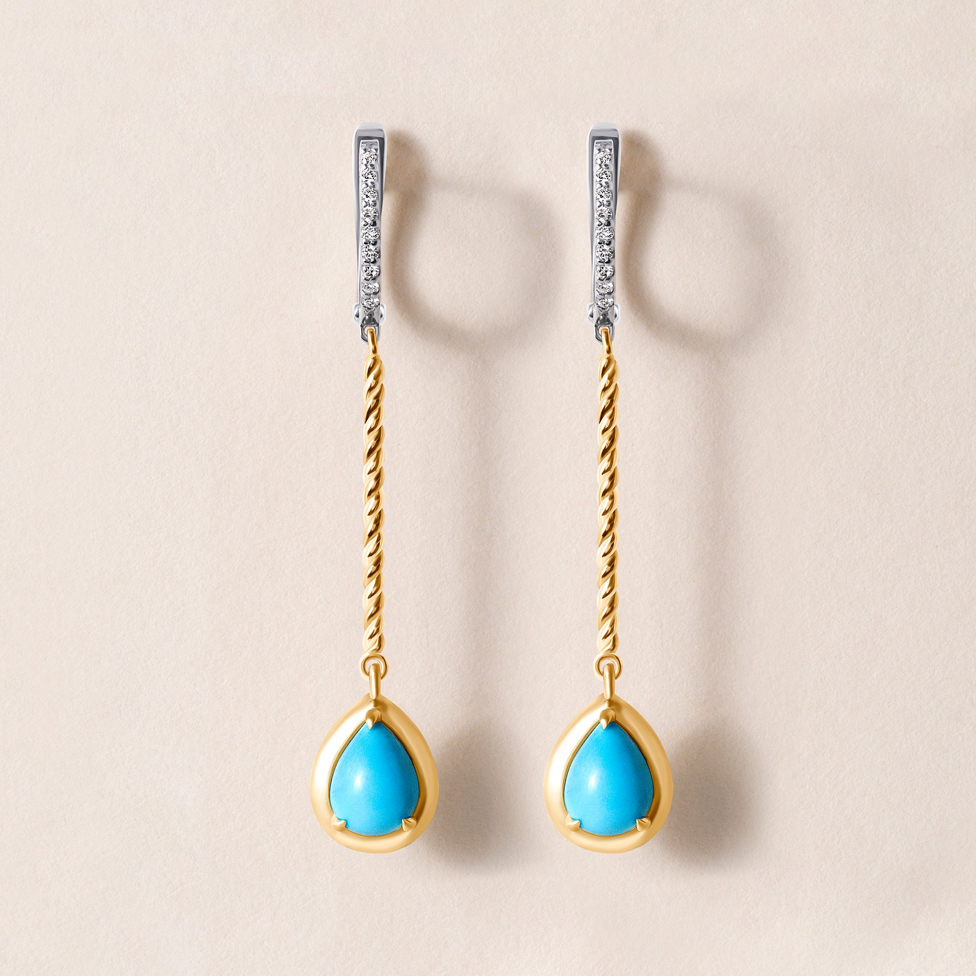 Riviera Cascade Teardrop Turquoise Earrings