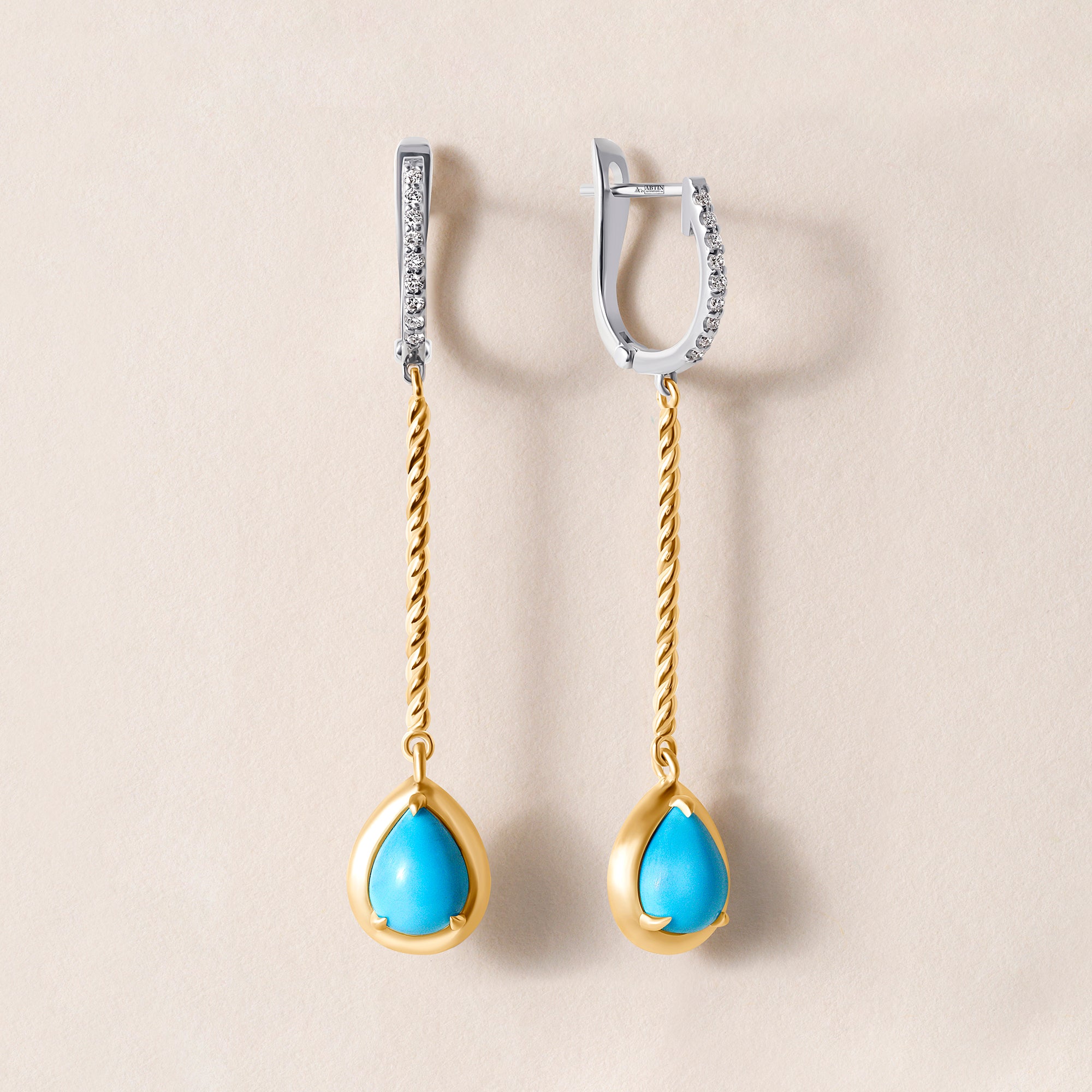 Riviera Cascade Teardrop Turquoise Earrings