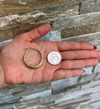 14K Gold Tapered Hoop Earrings