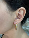 14K Gold Tube Hoop earrings