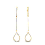 14K Gold Diamond Teardrop Dangle Earring - Abtin & Company 