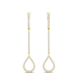 14K Gold Diamond Teardrop Dangle Earring - Abtin & Company 