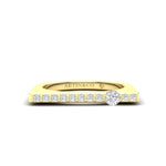 14K Gold Diamond Bar Ring Stacking Bar Ring - Abtin & Company 