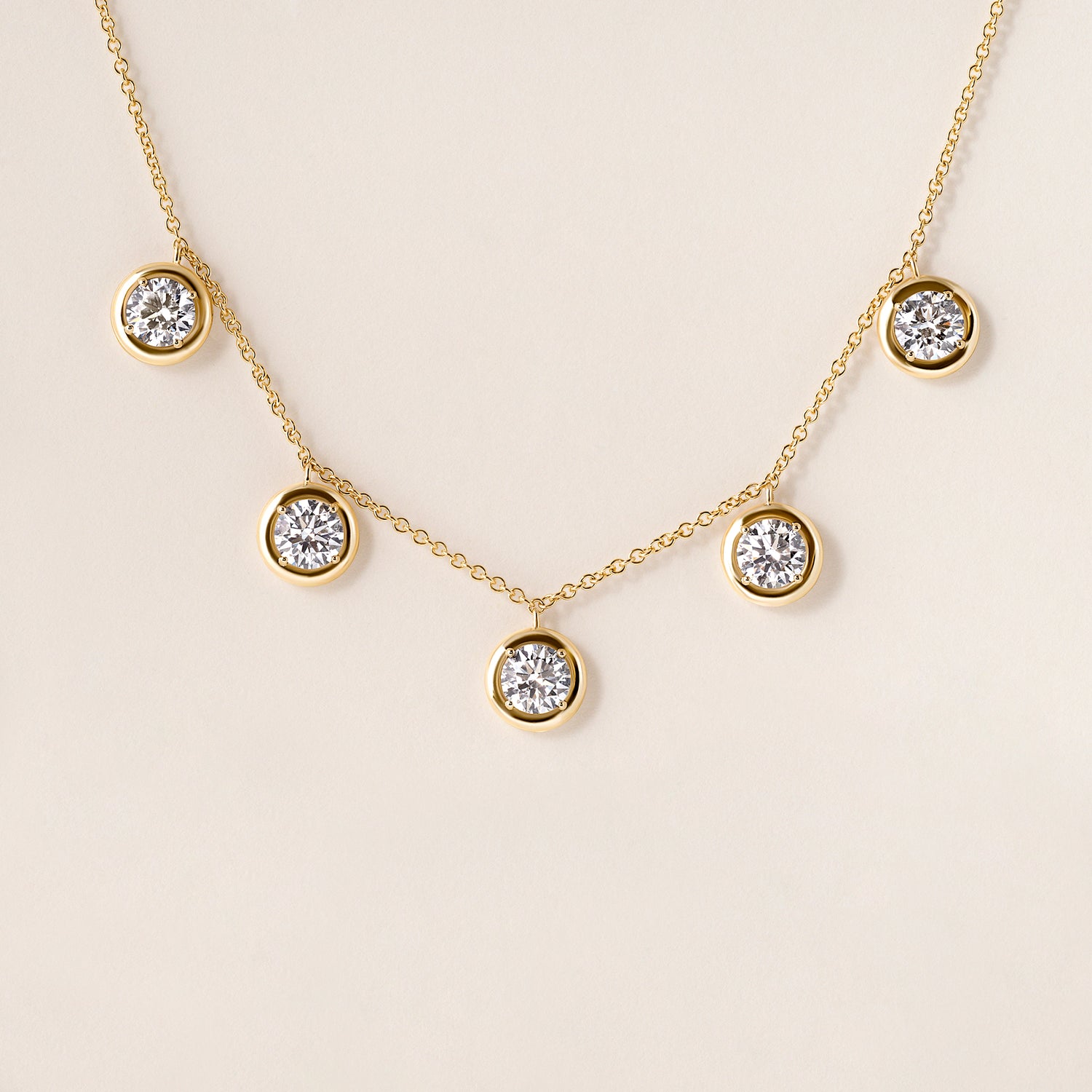 Round Stella Bezel Necklace