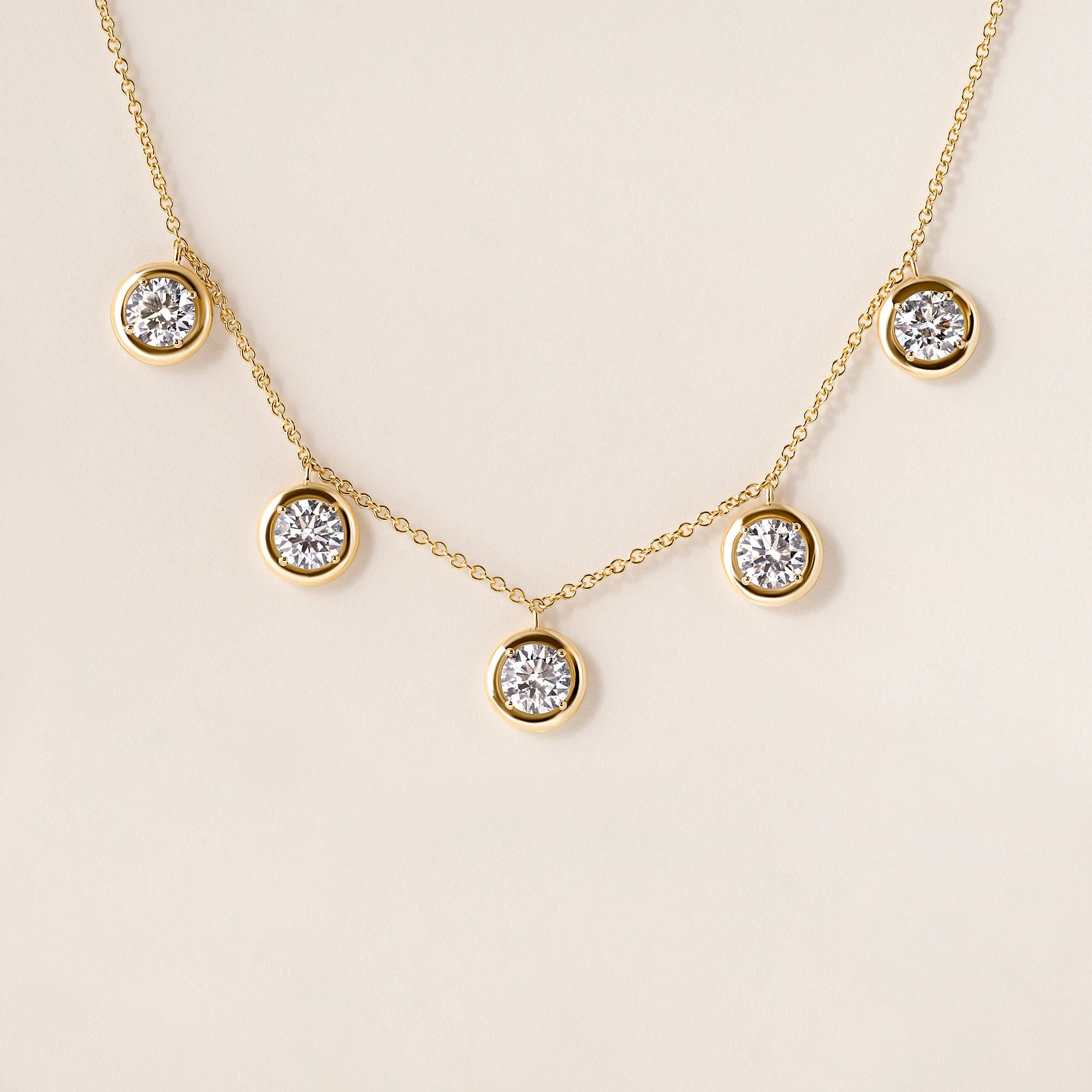 Round Stella Bezel Necklace