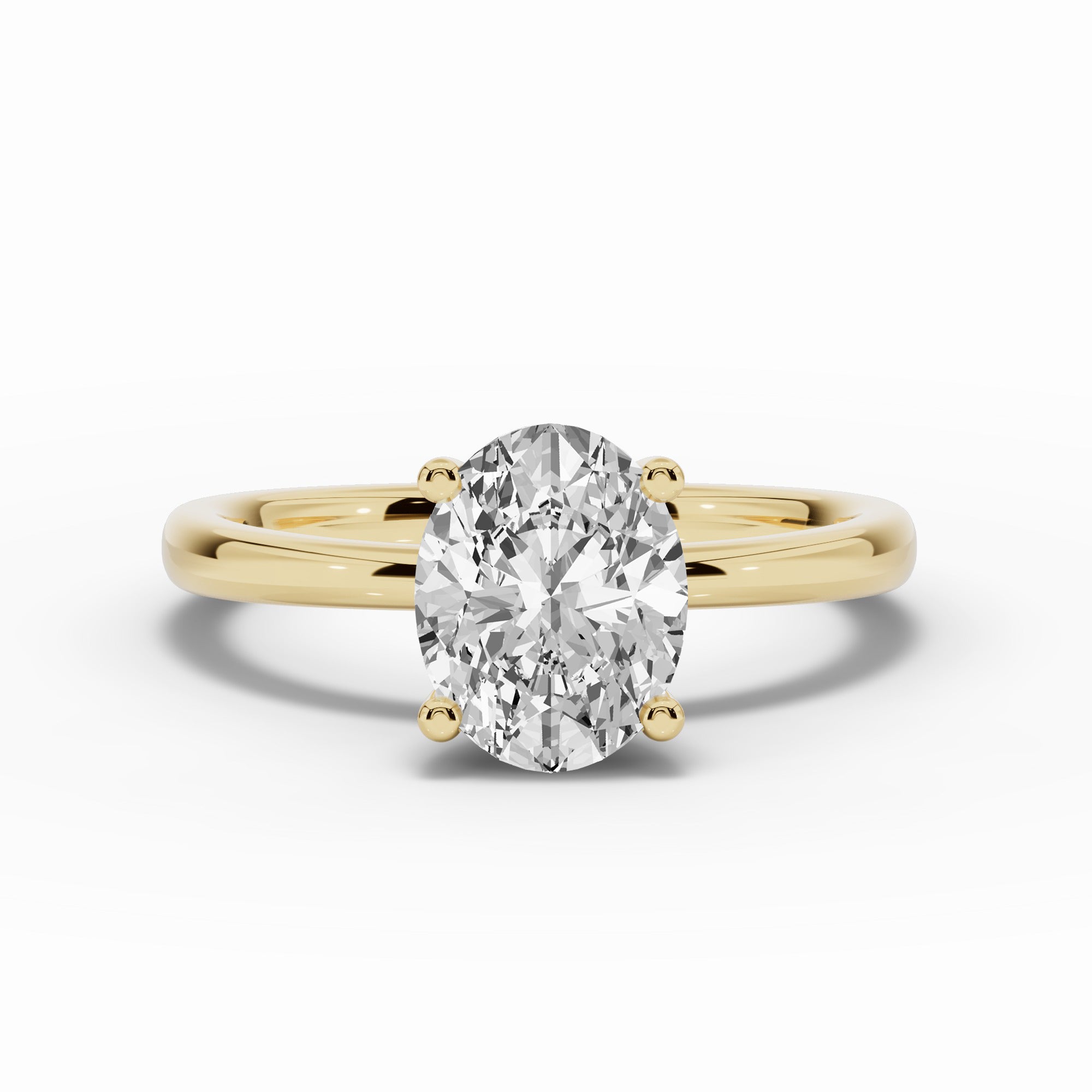 Oval Lustre Hidden Halo Solitaire