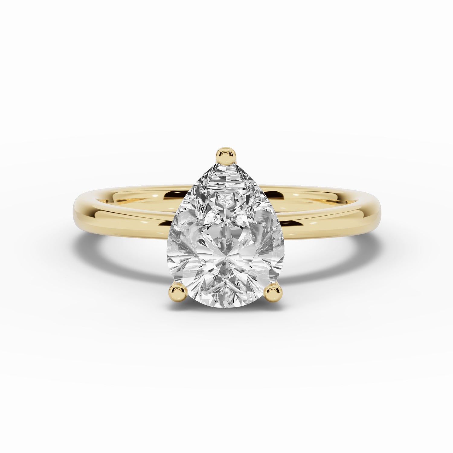 Pear Lustre Hidden Halo Solitaire
