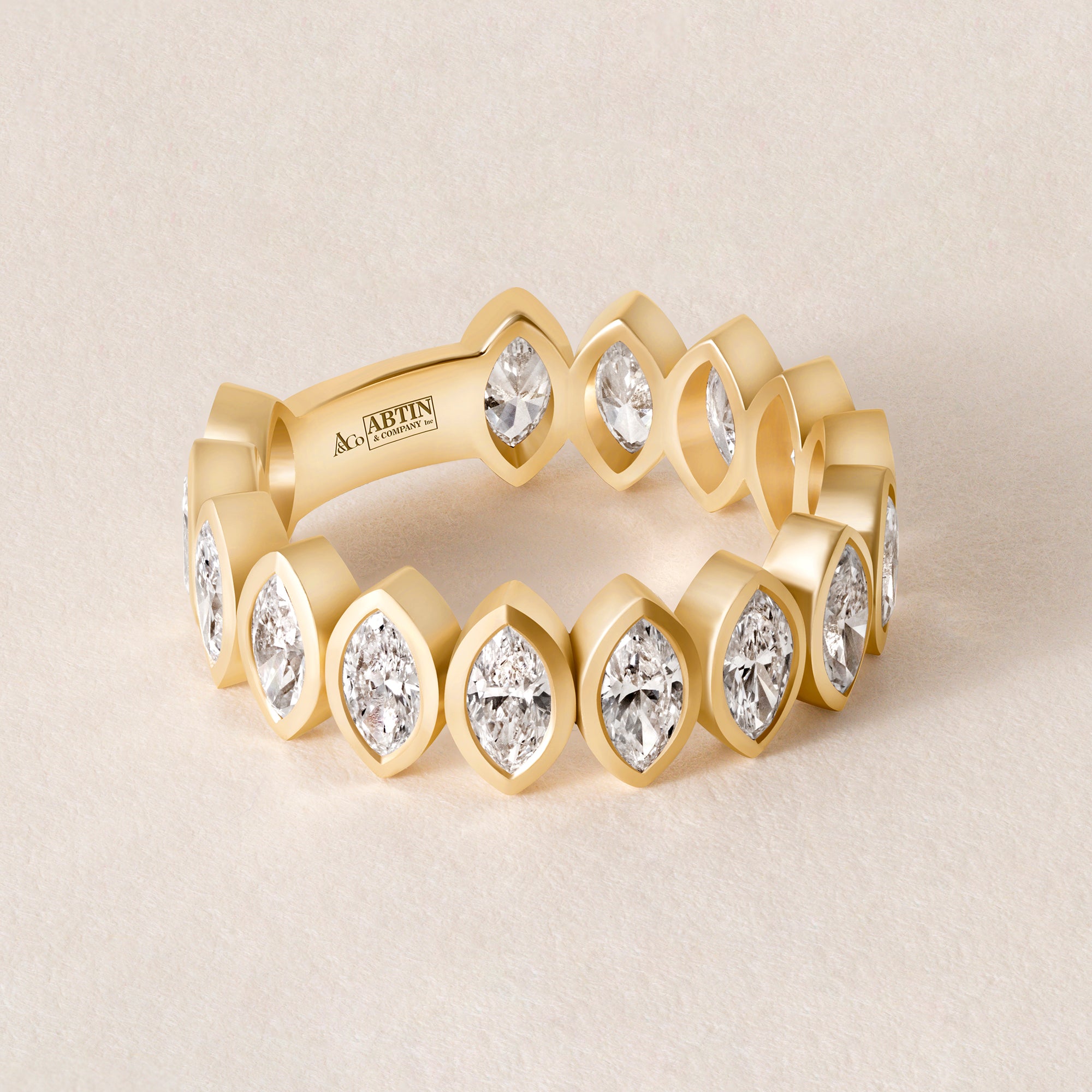 Contour Marquise Band — Three-Quarter
