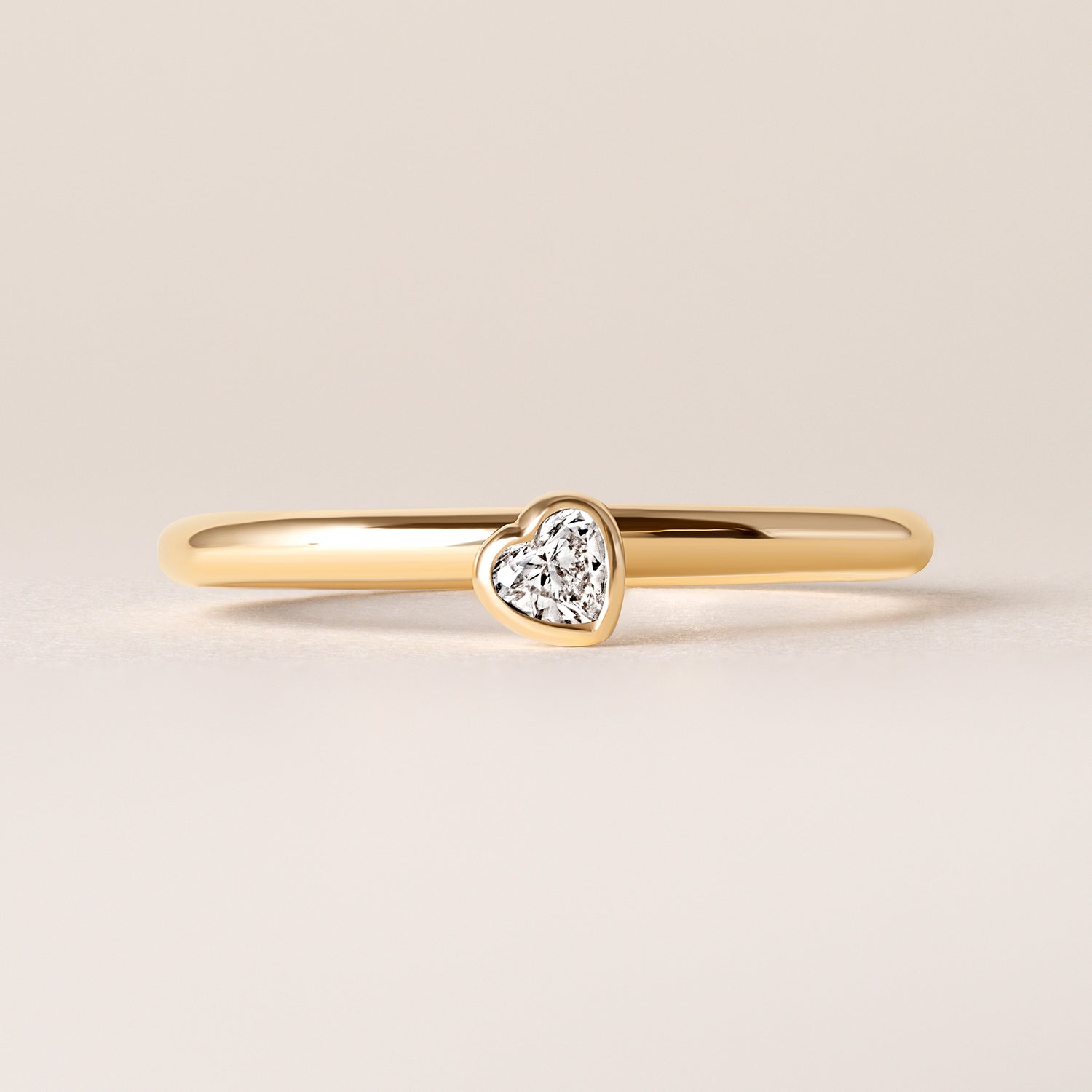 Offset Heart Spark Ring