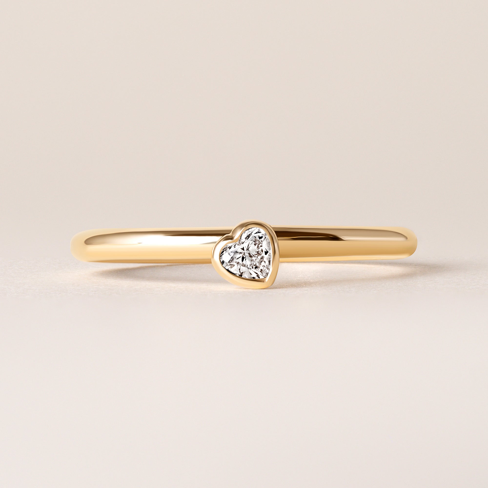 Offset Heart Spark Ring