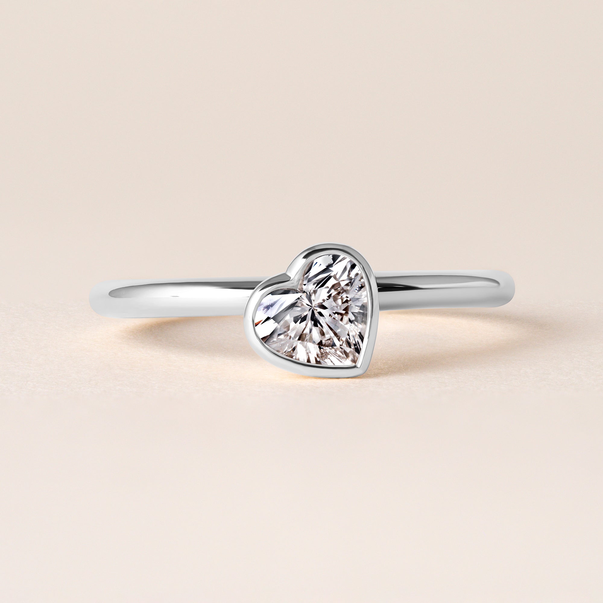 Offset Heart Lux Ring