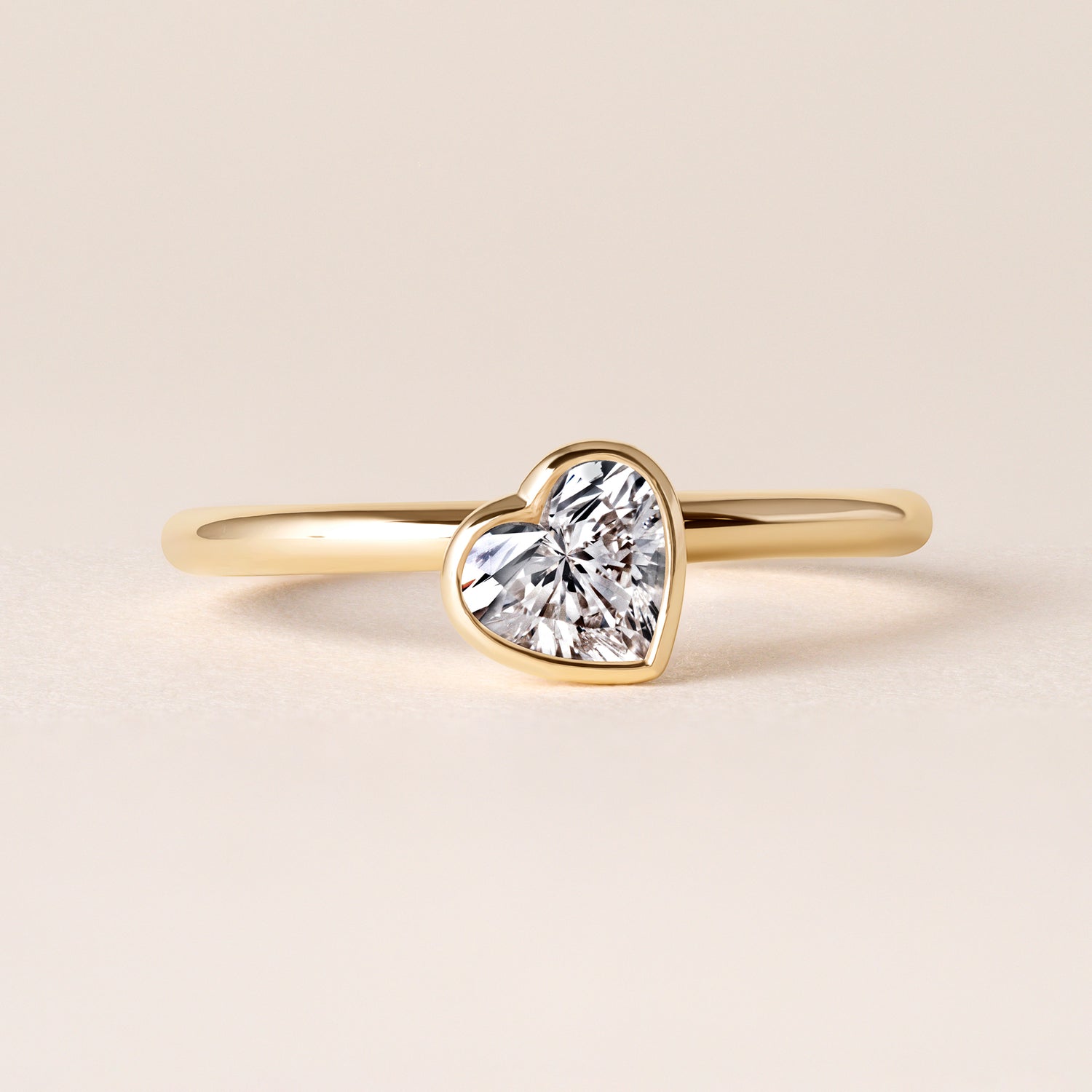 Offset Heart Lux Ring