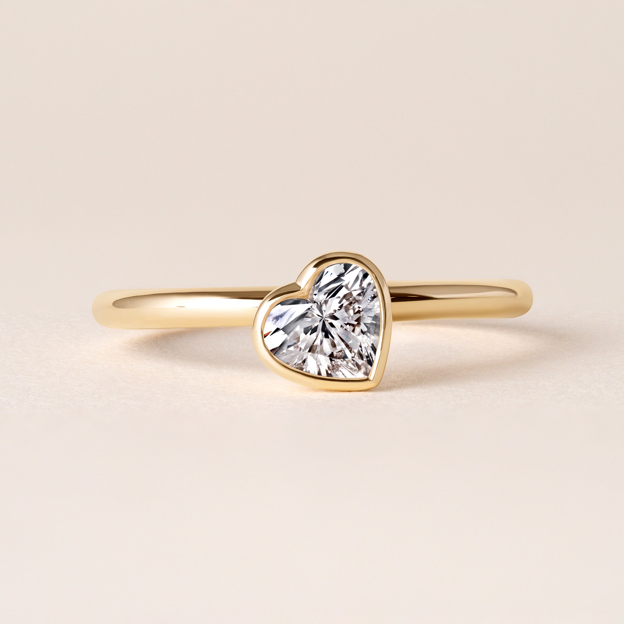 Offset Heart Lux Ring