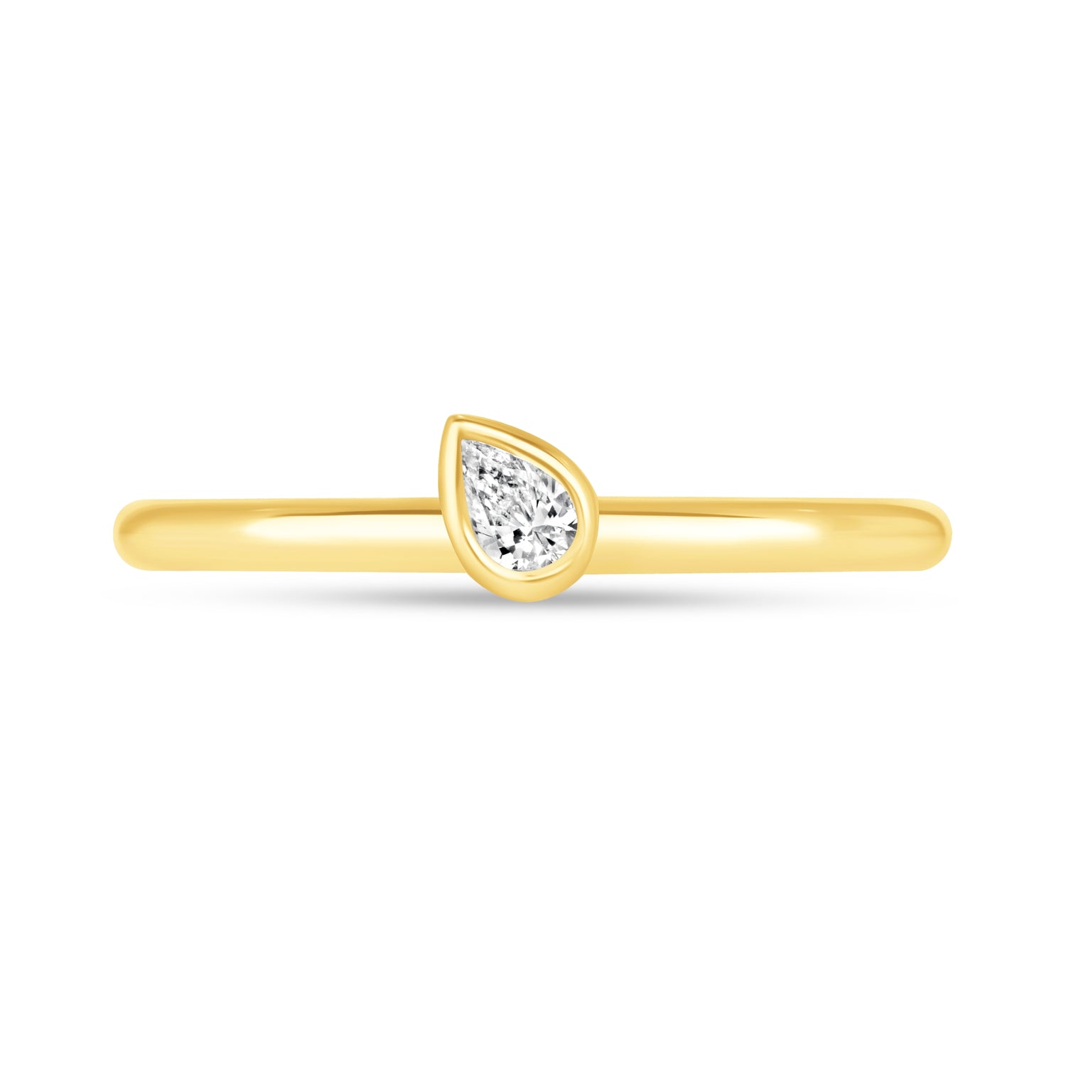 Offset Pear Spark Ring