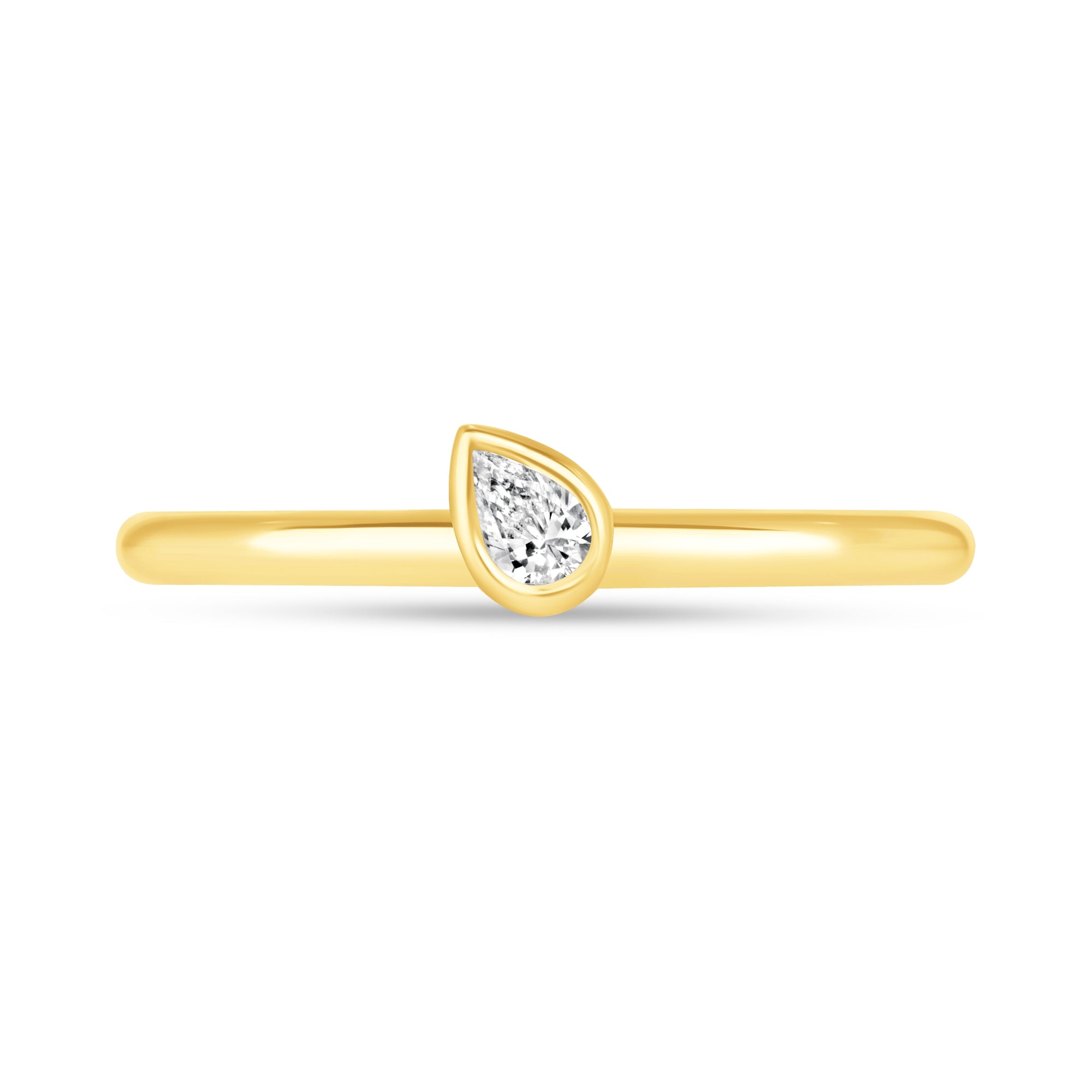 Offset Pear Spark Ring