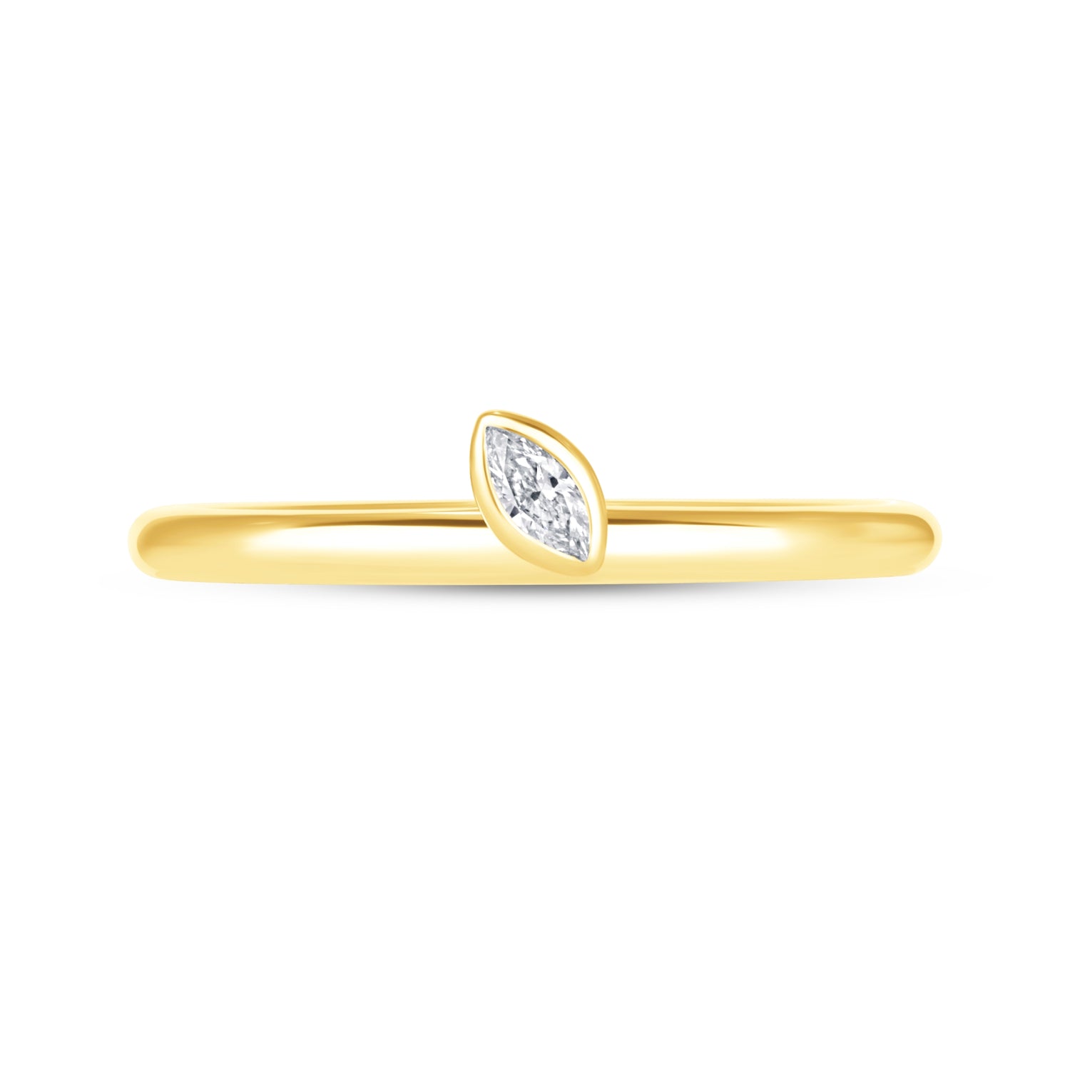 Offset Marquise Spark Ring