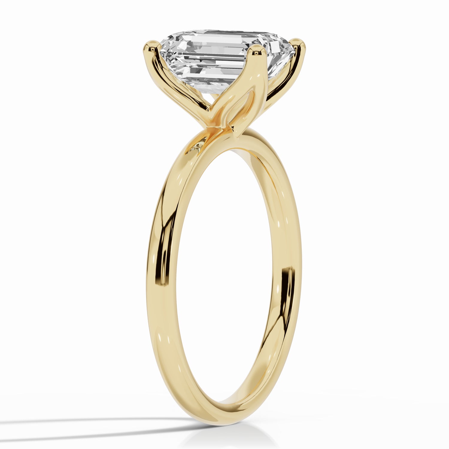 Emerald Cut Lustre Solitaire