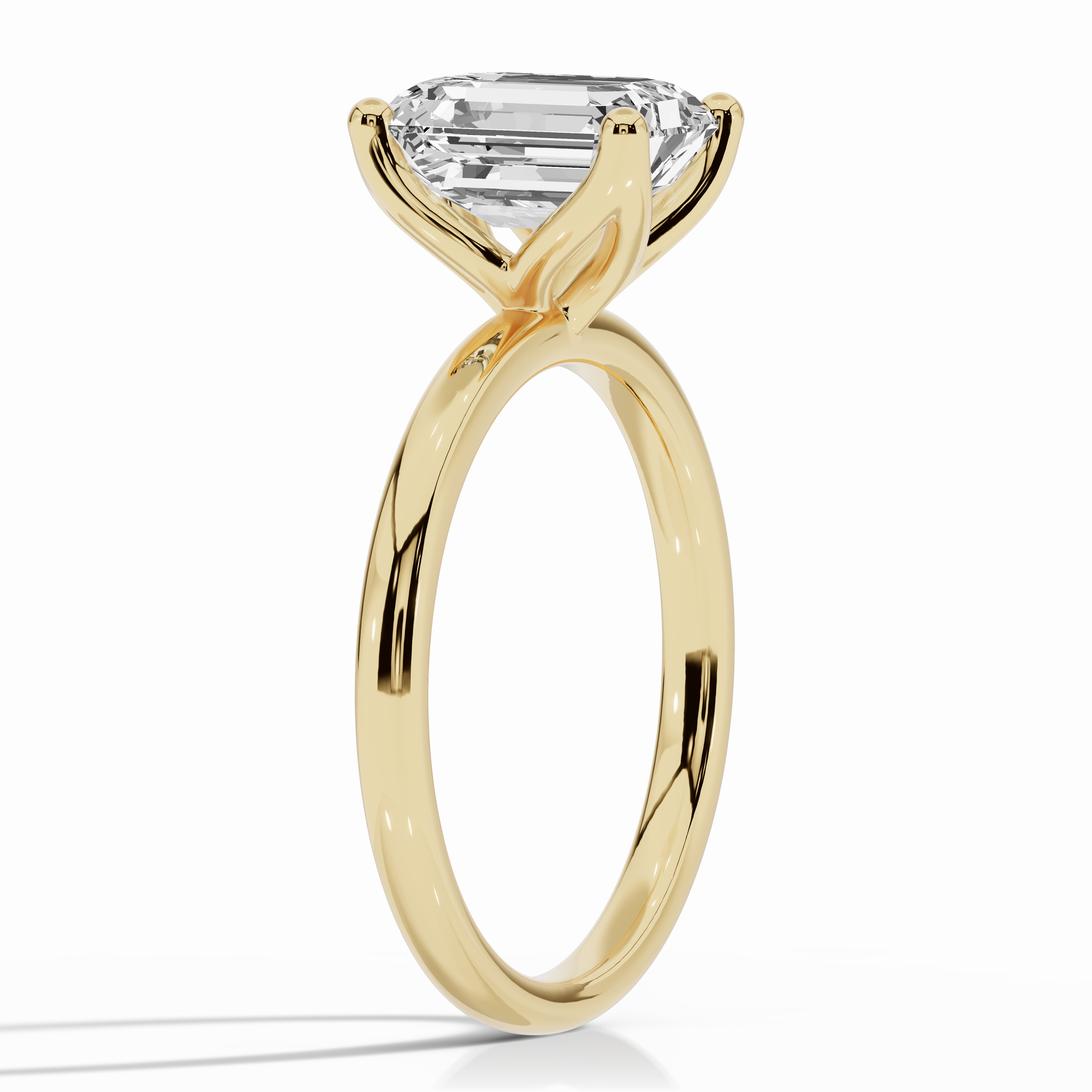 Emerald Cut Lustre Solitaire