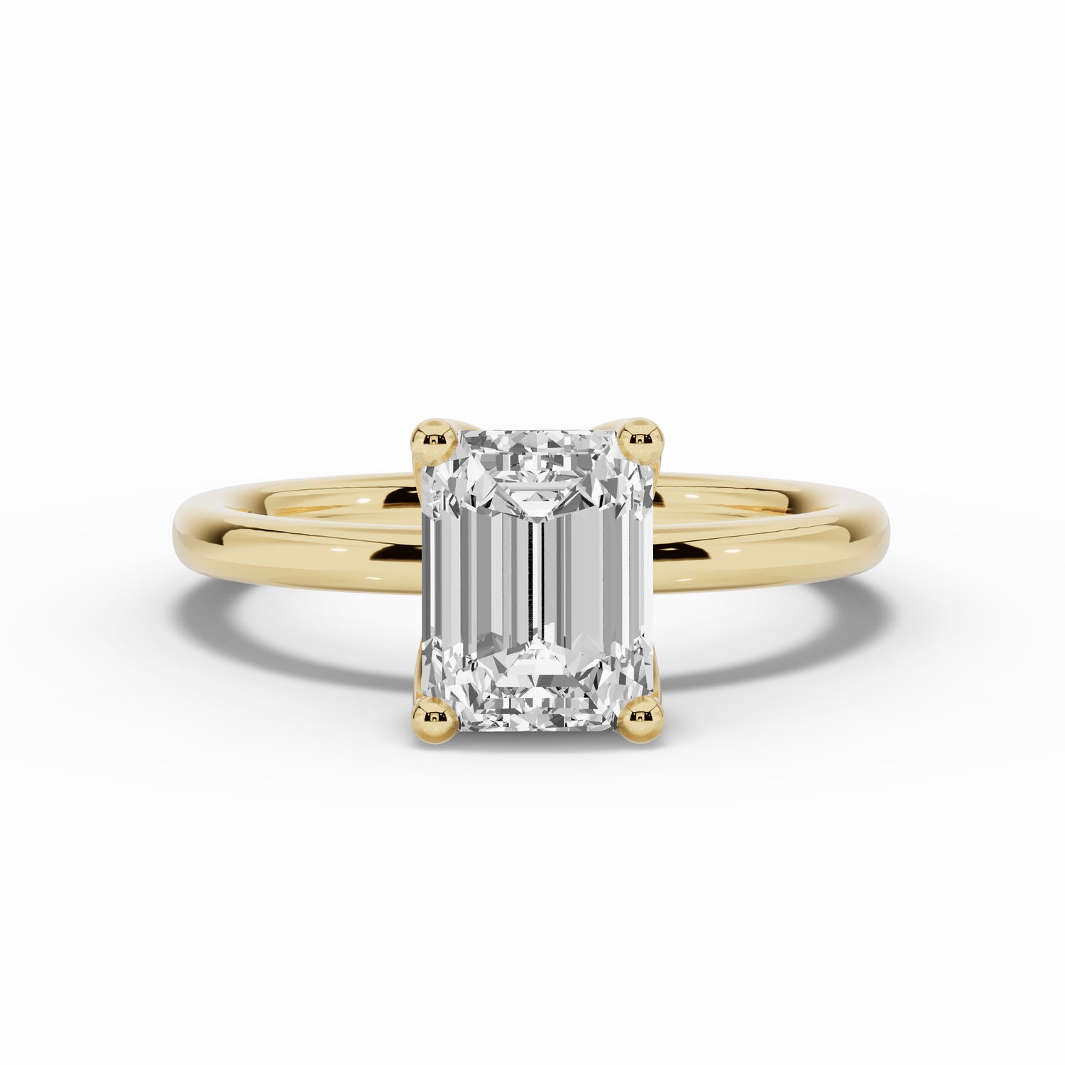 Emerald Cut Lustre Solitaire