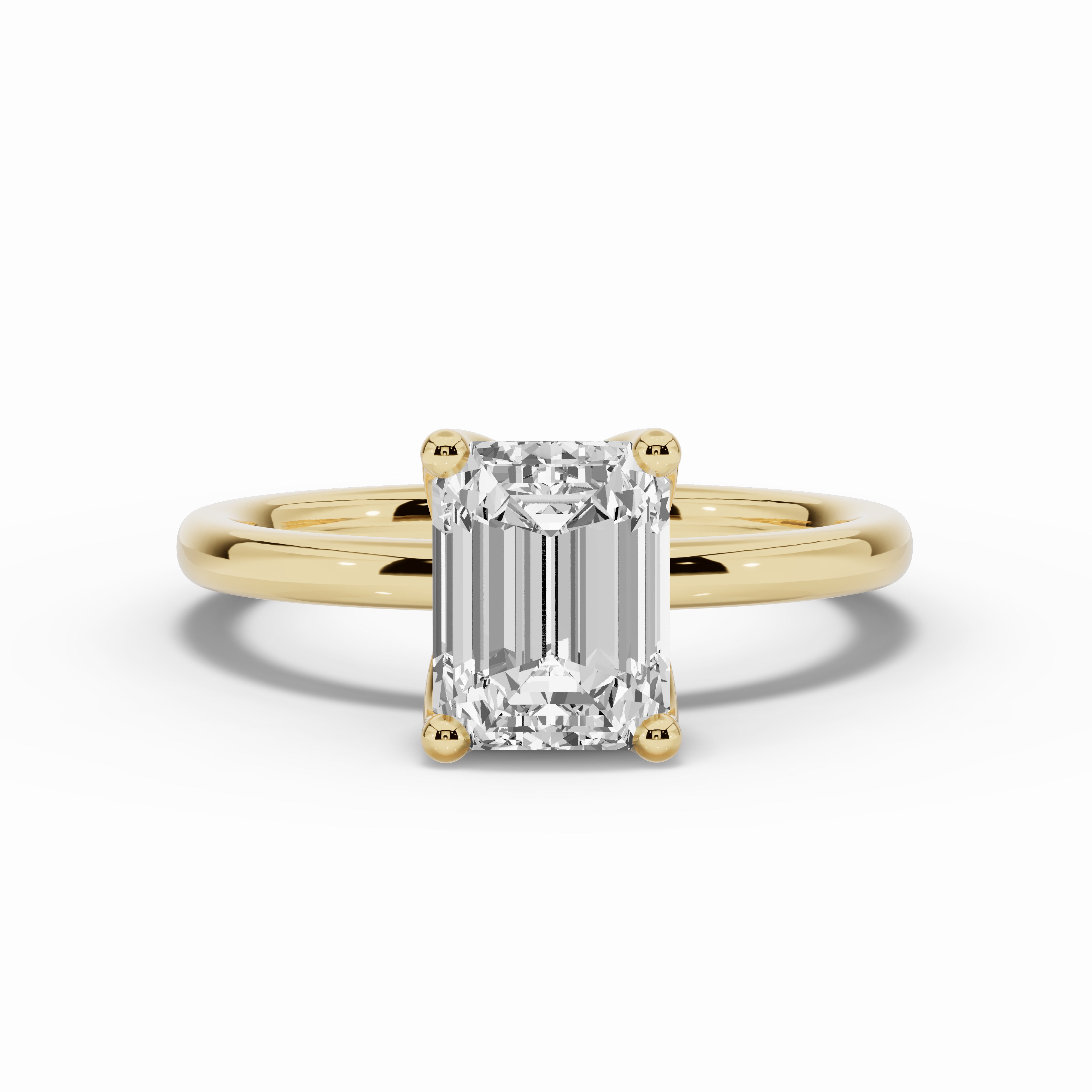 Emerald Cut Lustre Solitaire