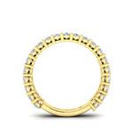 14K Gold Pear Cut & Round Three Quarter Way Eternity Prong Set Lab Grown Diamond Wedding Band Ring - Abtin & Company 