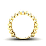 14K Gold Wide Diamond Dome Ring - Abtin & Company 