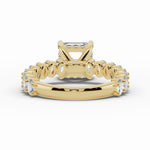 Asscher Aurielle Crown Engagement Ring Ring ABER-106-AS-LGD-1  - Abtin & Co.