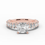 Asscher Aurielle Crown Engagement Ring Ring ABER-106-AS-LGD-11  - Abtin & Co.
