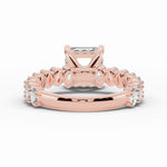 Asscher Aurielle Crown Engagement Ring Ring ABER-106-AS-LGD-11  - Abtin & Co.