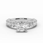 Asscher Aurielle Crown Engagement Ring Ring ABER-106-AS-LGD-6  - Abtin & Co.
