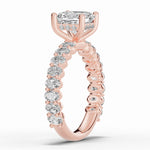 Asscher Aurielle Crown Engagement Ring Ring ABER-106-AS-LGD-11  - Abtin & Co.