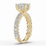 Asscher Aurielle Crown Engagement Ring Ring ABER-106-AS-LGD-1  - Abtin & Co.