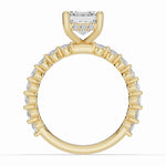 Asscher Aurielle Crown Engagement Ring Ring ABER-106-AS-LGD-1  - Abtin & Co.