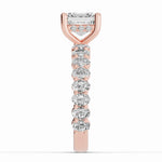 Asscher Aurielle Crown Engagement Ring Ring ABER-106-AS-LGD-11  - Abtin & Co.
