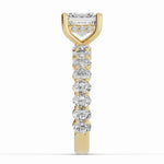 Asscher Aurielle Crown Engagement Ring Ring ABER-106-AS-LGD-1  - Abtin & Co.