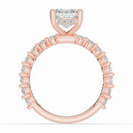 Asscher Aurielle Crown Engagement Ring Ring ABER-106-AS-LGD-11  - Abtin & Co.
