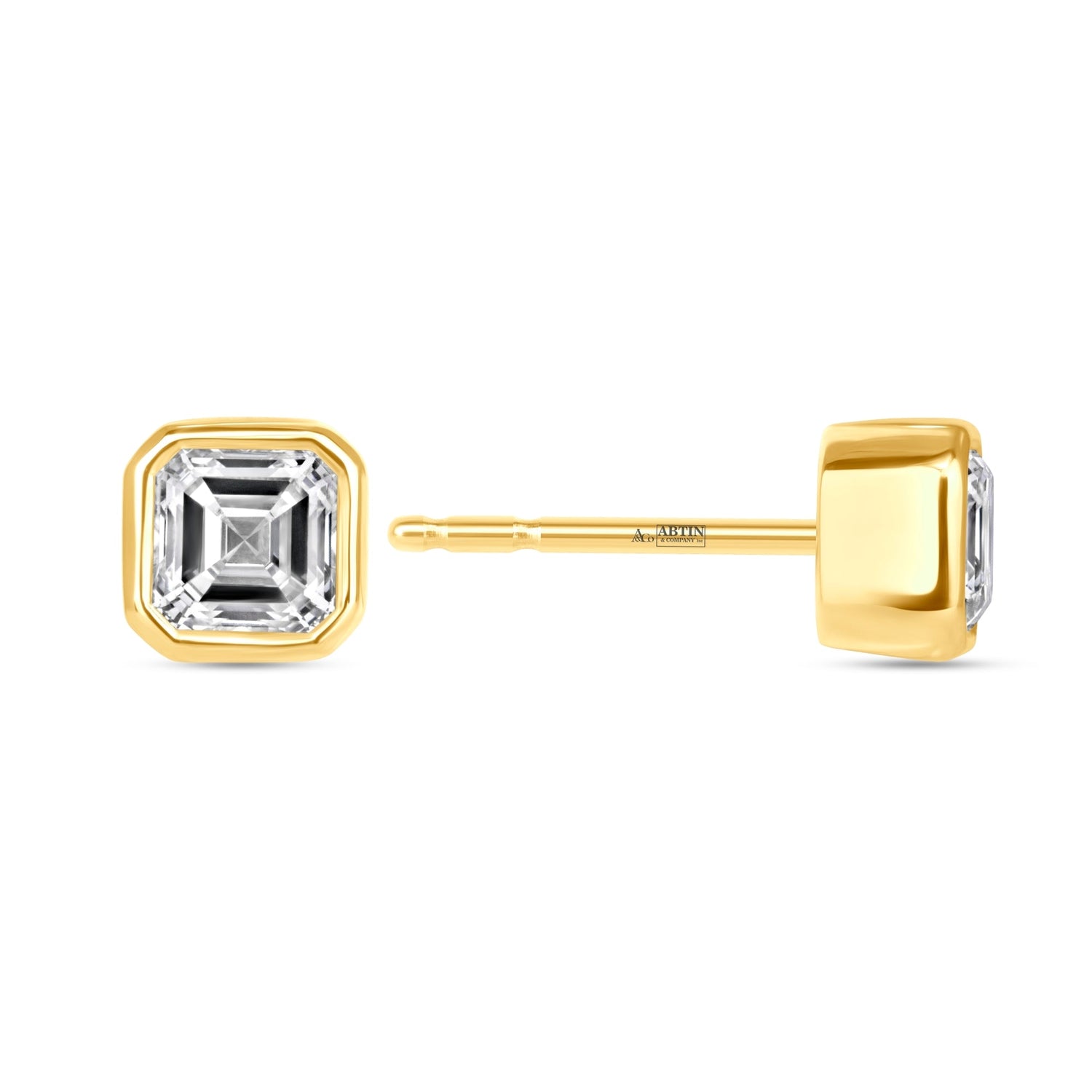 Asscher Célina Bezel Studs Earring ABE-233-D-1  - Abtin & Co.