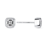 Asscher Célina Bezel Studs Earring ABE-233-D-4  - Abtin & Co.