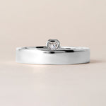 Asscher Centerline Edge Ring Ring ABB-713.1V1-AS-D-14  - Abtin & Co.