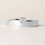 Asscher Centerline Edge Ring Ring ABB-713.1V1-AS-D-14  - Abtin & Co.