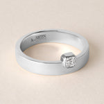 Asscher Centerline Edge Ring Ring ABB-713.1V1-AS-D-14  - Abtin & Co.