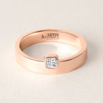 Asscher Centerline Edge Ring Ring ABB-713.1V1-AS-D-27  - Abtin & Co.