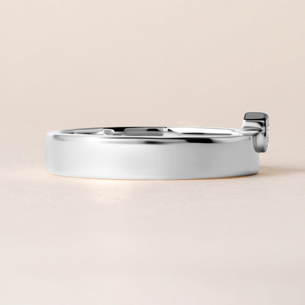 Asscher Centerline Edge Ring Ring ABB-713.1V1-AS-D-14  - Abtin & Co.